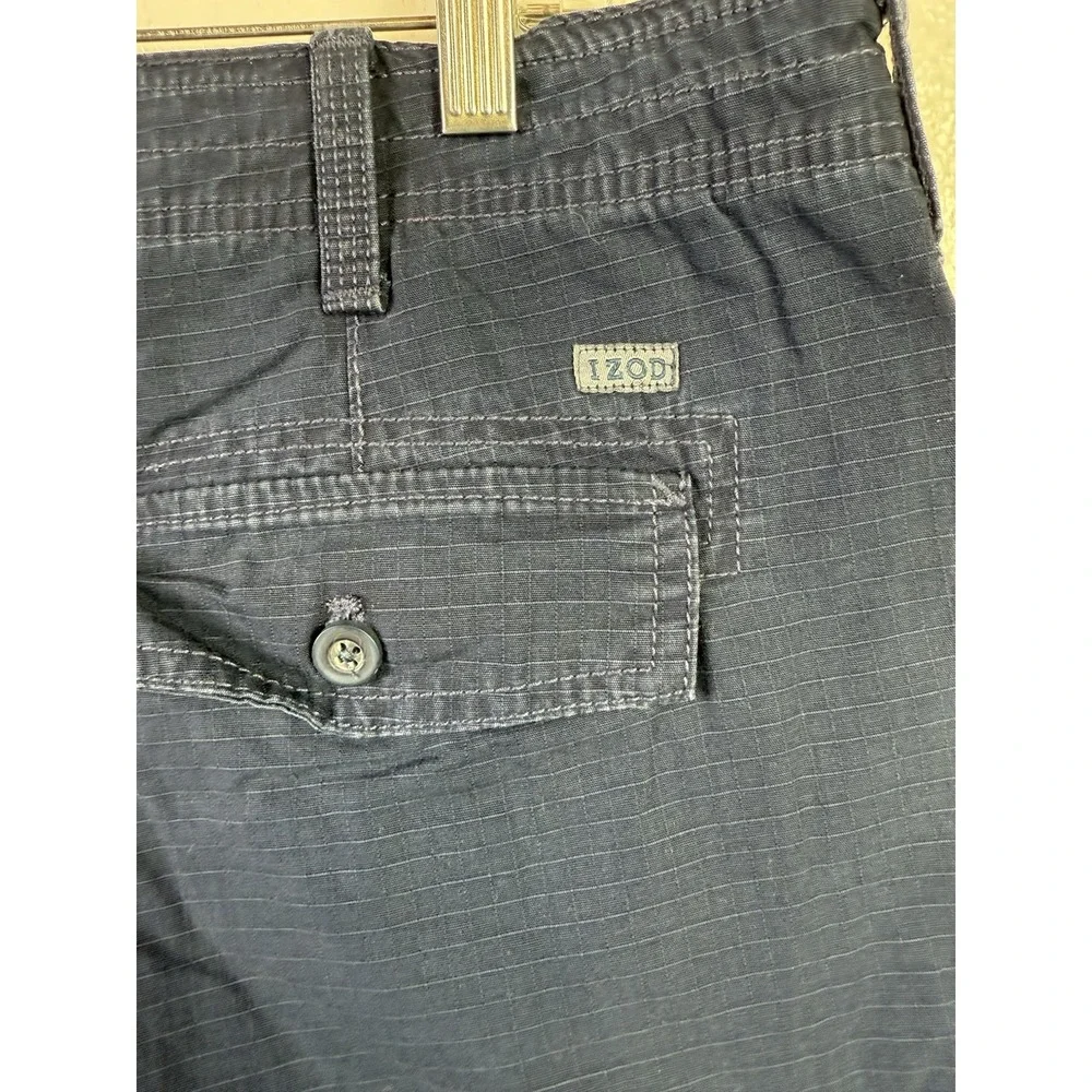 Izod Saltwater Cargo Shorts Men's 38 x 10.5 Blue Flex Stretch Fishing Outdoor - Picture 4 of 6